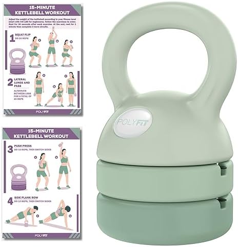 Polyfit Adjustable Kettlebell | 5 lb - 12 lb | Kettlebells Weight...