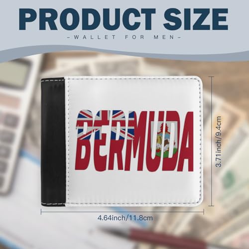 Bermuda Letter Flag Wallet Foldable Patriotic Leather Purse with Card Cash Holder for Men Women Travel Gift4