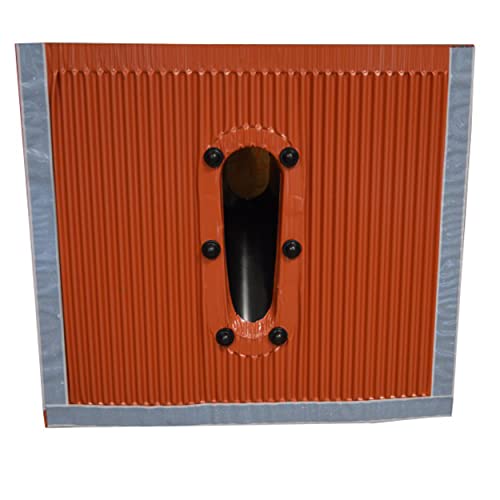 PremiumX Dachabdeckung Alu-Dachziegel Schwarz Dach Montage Abdeckung Ziegel Dachpfanne für Sat Mast Dachsparrenhalter