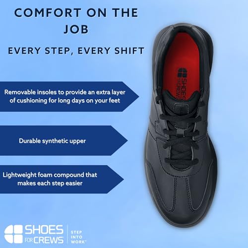 Shoes for Crews Men's Slip-Resistant Work Sneakers – Comfortable, Non-Slip Men's Shoes for Restaurants, Healthcare, Retail, Hospitality & More - Freestyle II3