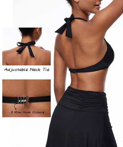 Women Push Up Bikini Top Halter Bikini Bathing Suit Tops Padded Swimsuit Tops only3