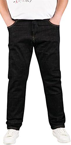 Jeans for Men Relaxed Fit,Loose Fit Black Straight Leg Stretch Denim Jeans Pants Plus Size Big & Tall (W36)