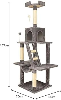 Amazon | kaitou 猫タワー 据え置き型 大型 爪とぎ 麻紐 省スペース