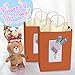 BagDream Gift Bags 8x4.25x10.5 IN 100Ct Kraft Paper Gift Bags with Handles Bulk, Halloween Party Favor Retail Shopping Craft Bags (Orange)