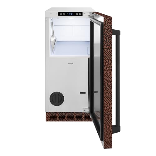 Fabricadora de hielo ZLINE Touchstone 15 in. con bomba y puerta cobre miniatura 2