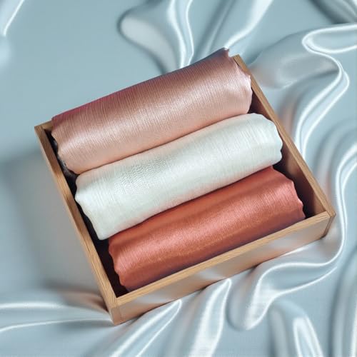 Image of Premium Muna Satin Hijab | Pack of 3 | 200 cm x 70 cm | Elegant Choice for All Occasions - Parties, Weddings & Festivals |