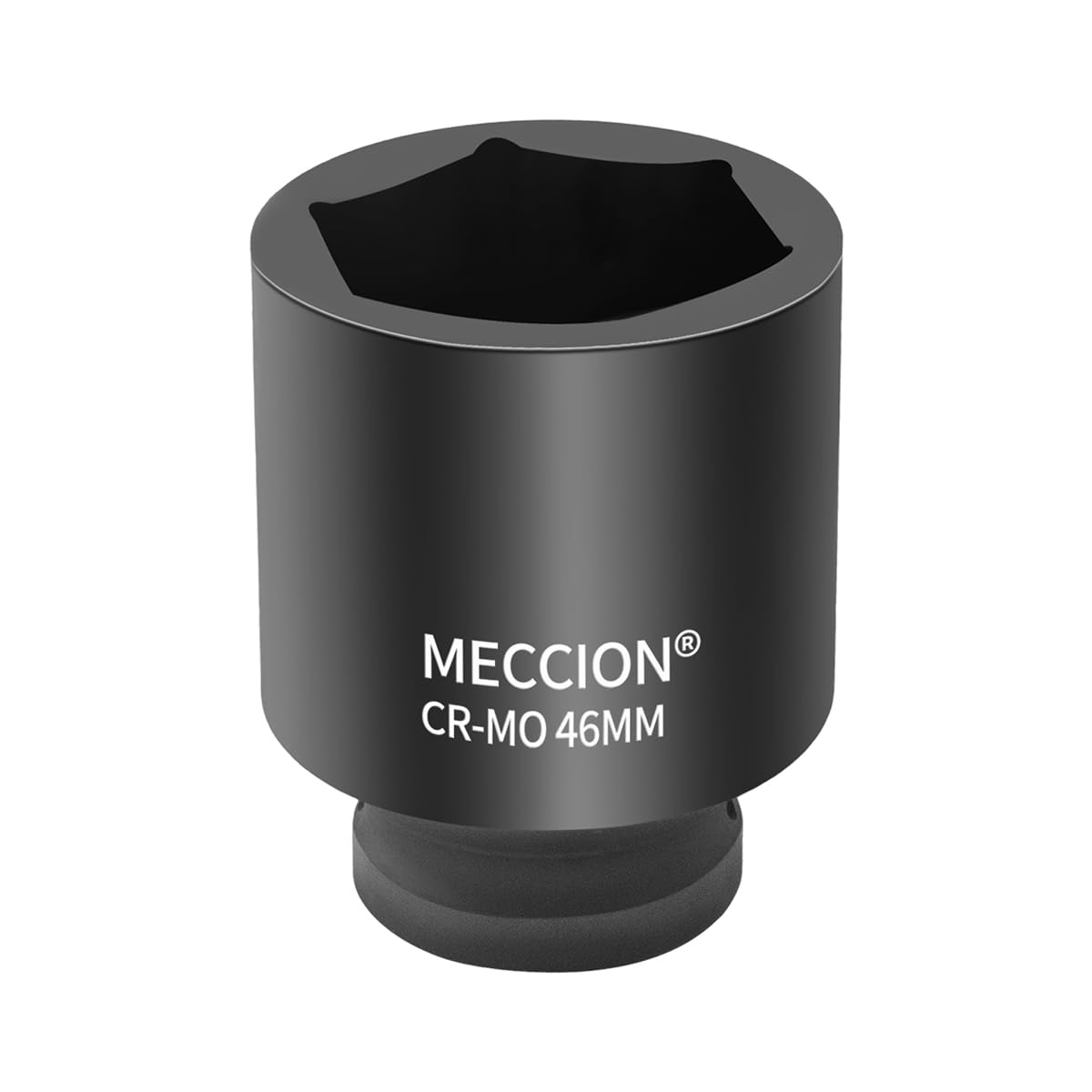 Meccion 3/4 Inch Drive Impact Socket 46mm Heavy Duty Cr-Mo 6 Point Deep Socket, 80mm Length