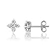 Produktbild Eye Candy Damen-Ohrstecker Ohrringe Flower 925 Sterling Silber rhodiniert mit 5 weißen, runden Zirkonia Steinen 6.4mm ECJ-ER0008