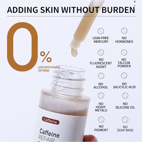 Caffeine Eye Serum for Dark Circles, Under Eye Serum Caffeine Eye Cream, Dark Circles Under Eye Treatment for Women/Men Skincare, Anti Aging Wrinkle, Reduce Puffiness, Eye Bags Removal, 30ml - Image 5