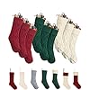 Mr pen christmas stockings 9 pack 18 cable knit stockings for christmas cable knit christmas stocking for christmas large stockings christmas knit stockings christmas red cream green  urban country home decor