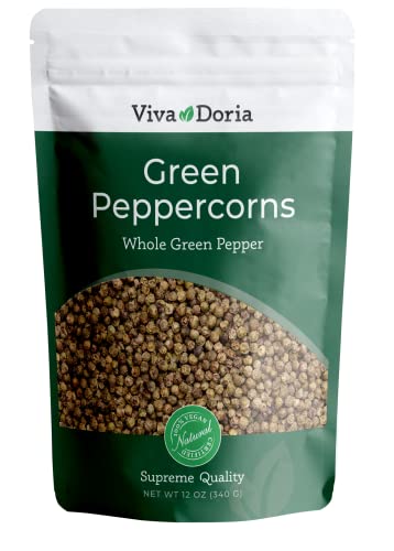 Viva Doria Green Peppercorns, Whole Green Pepper, Steam Sterilized,12 Oz, For Grinder Refills image 4