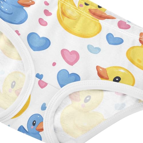 Wusikd Yellow Ducks Girls' Underwear Cotton Pink Girls Briefs Soft Toddler Underwear 2T4