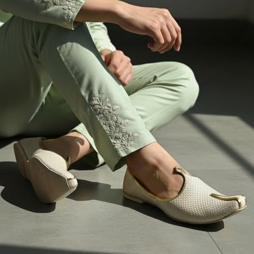 Image of DFR Men Jute Juti | Jutti for Men | Rajasthani Wedding Shoes Loafer