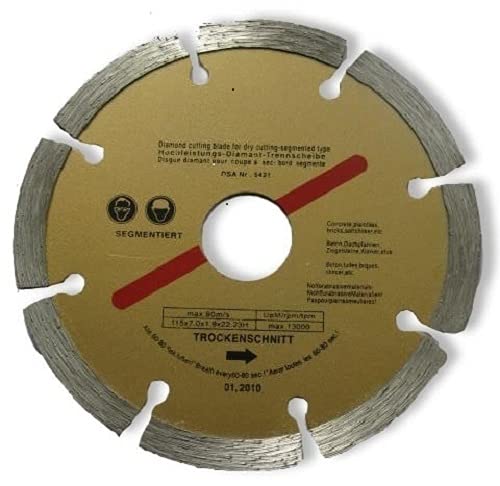Gadget Planet4.5” 115mm Diamond Cutting Discs For Angle Grinder | Ideal For Cutting Brick Stone Concrete Masonry Asphalt Marble Granite & Most Building Materials | High Precision Clean Cut (3)