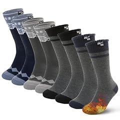 Snowflake/Blue Gray Stripe, 4 Pairs