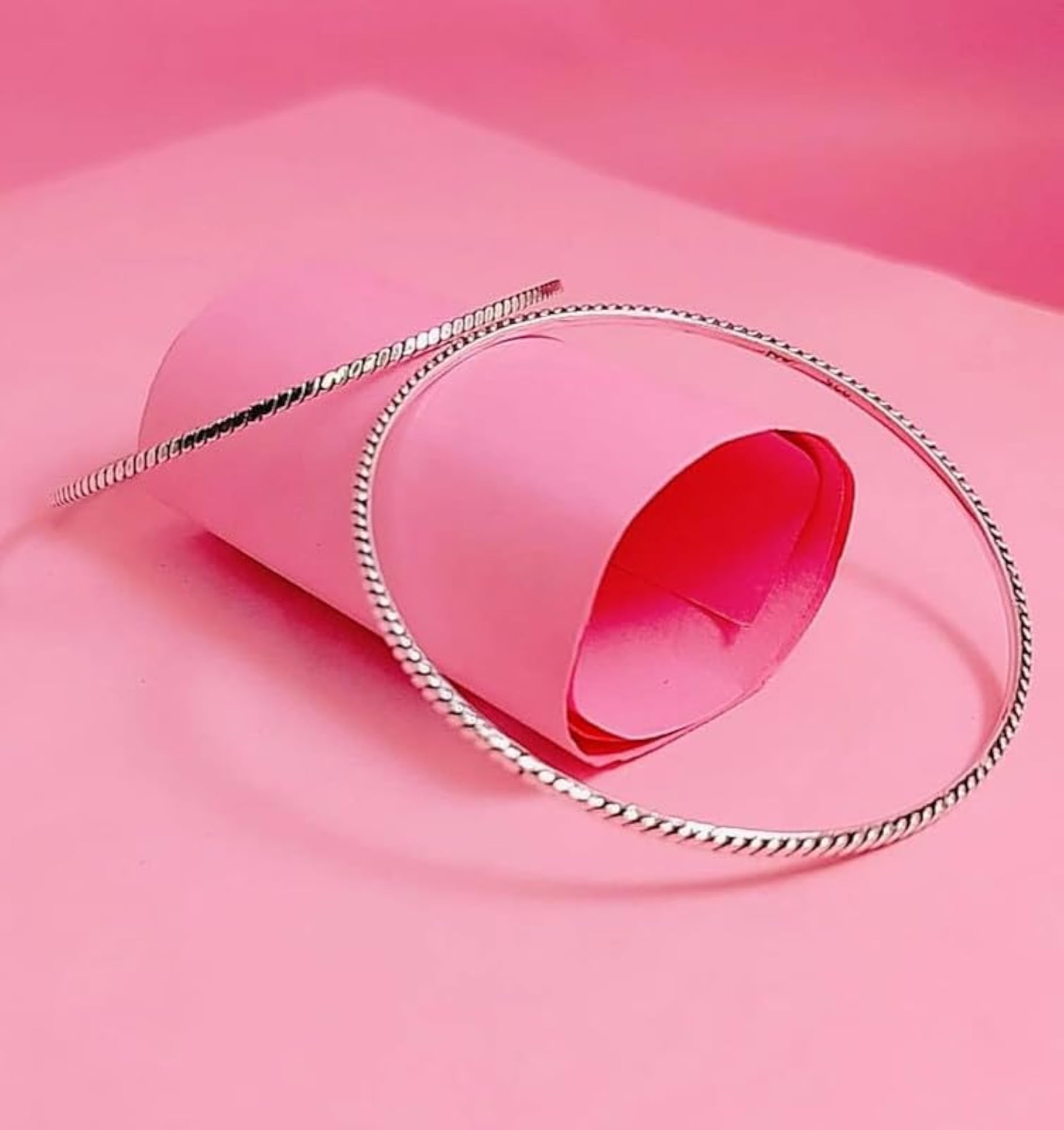 925 Sterling Silver Rassa Design Oxidized Bangle Churi for Women