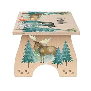 Stepstoolfortoddlerspersonalizedwoodkidsstepstoolwithnameforkitchensinkbathroompottytrainingtoiletkitchensinksturdyandsafemadeinusabybloomowlwoodlandfriends Urban Country Home Decor Step stool for toddlers personalized wood kids step stool with name for kitchen sink bathroom potty training toilet kitchen sink sturdy and safe made in usa by bloomowl woodland friends urban country home decor
