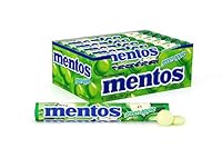 Mentos Chewy Mint Candy Roll, Green Apple, Bulk, Party, Non Melting, 1.32 ounce/14 Pieces (Pack of 15)