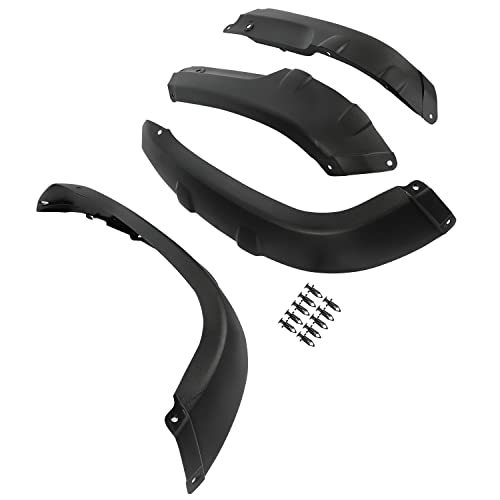 KUAFU Mud Guard 4Pcs Compatible with 2005-2011 Honda TRX500FE 2005-2014 TRX500FA Fourtrax Foreman Rubicon 500 Fender Flares Black Plastic