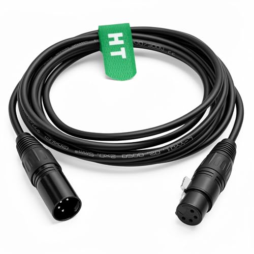 Câble XLR 4 broches HangTon 6m mâle femelle pour moniteur et mélangeur LED