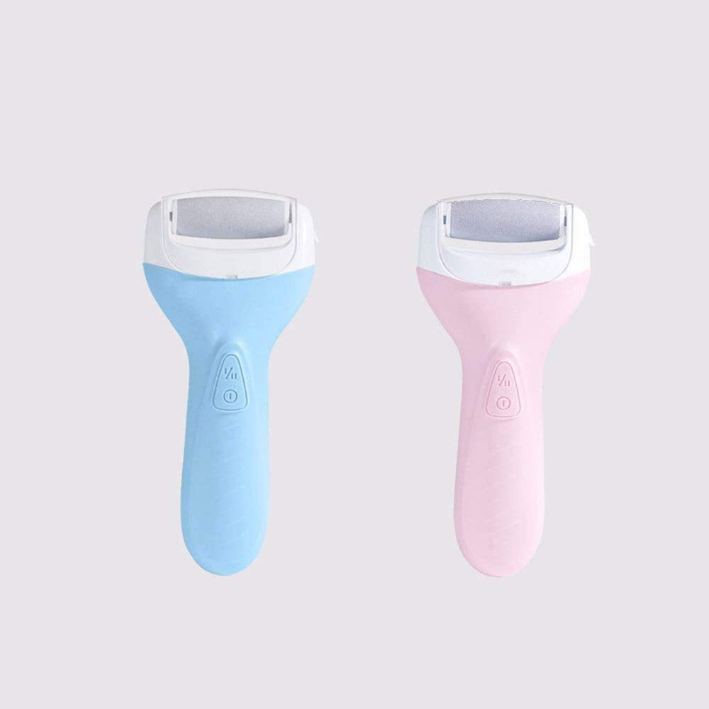 Removedor de callos eléctrico - Lima de pie recargable Afeitadora de callos Herramientas de pedicura para remover la piel dura, para callos de talones agrietados y piel muerta, Azul/Rosa (Color : Blu