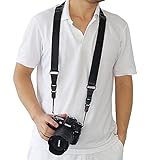 IGAVCPM Quick Release Camera Strap - Adjustable and Comfortable Camera Shoulder Sling Neck Belt for Canon, Nikon, Fujifilm DSLR/SLR Camera and More (Black)