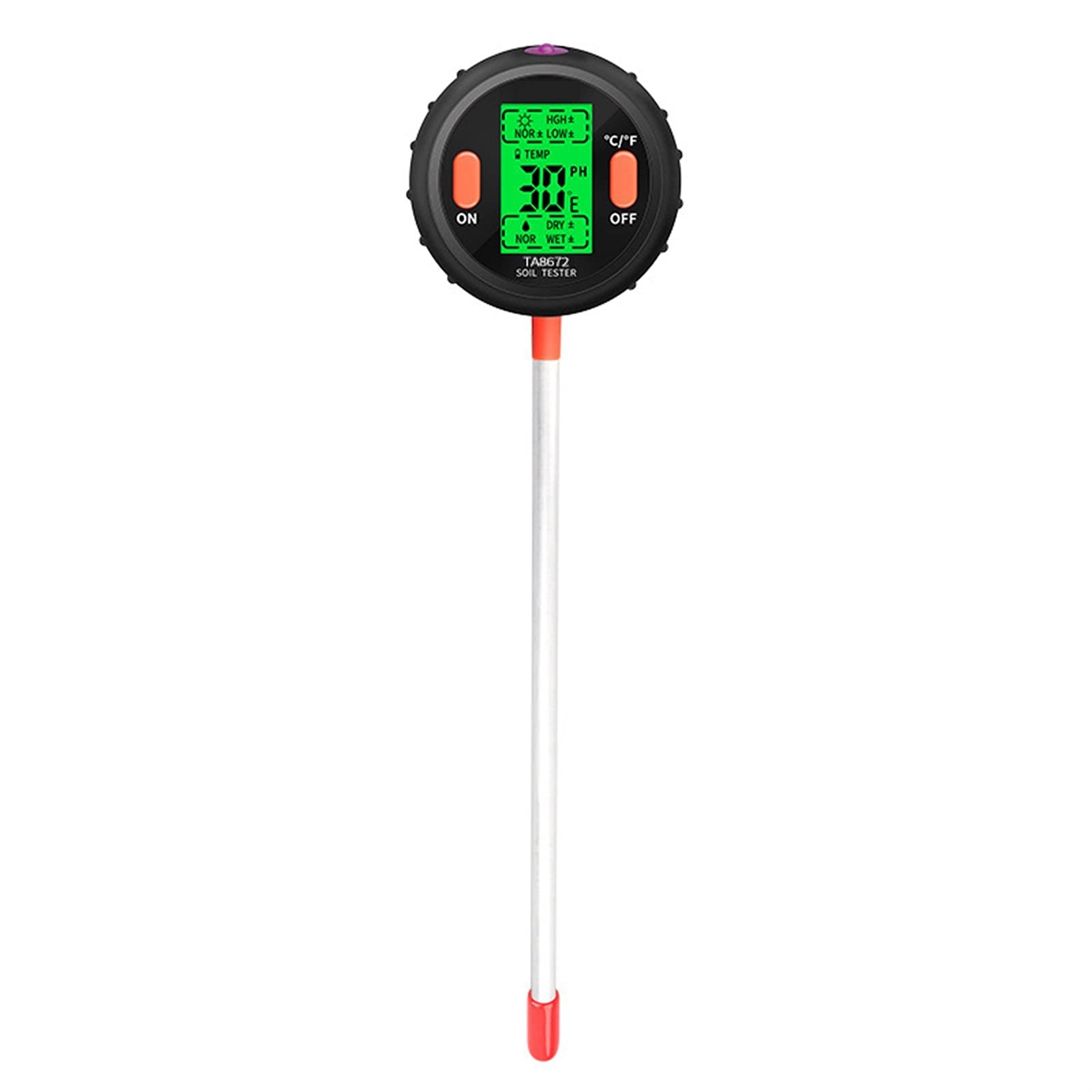 Moisture Meter, Soil Tester PH Hygrometer Potted Flowerpot Measuring Flower Value Test Pen Household(TA8671)
