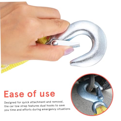Corde de récupération 9t avec sangle de remorquage polyester pour auto - 3