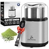 ZHENGHAI Electric Herb Grinder 200w Spice Grinder Compact Size, Easy On/Off, 2.8oz capacity. Fast Grinding for Flower Buds Dry Spices Herbs, with Cleaning Brush