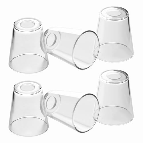 Image of Fixture Replacement Clear Glass Shade, E26 Base with 1-5 /8 inch Fitter, 6-Pack Cone Replacement Shades for Pendant Light, Wall Sconce, Vanity Light, Table Lamp
