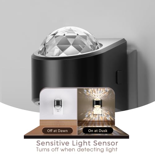 Image of Briignite Night Light, Night Lights Plug into Wall, LED Projector Night Light, Soft White for Bedroom, Dimmable Brightness Dusk to Dawn Nightlight for Kids, Nursery, Bathroom, Home Decor, Gaming Room