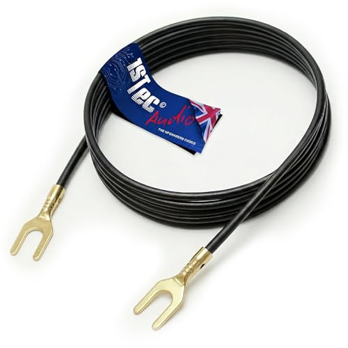 1STec 1.5m Turntable Record Player Earth Grounding Wire to Stop Feedback Humming or Buzzing Hum (1.5 Metre, Black)