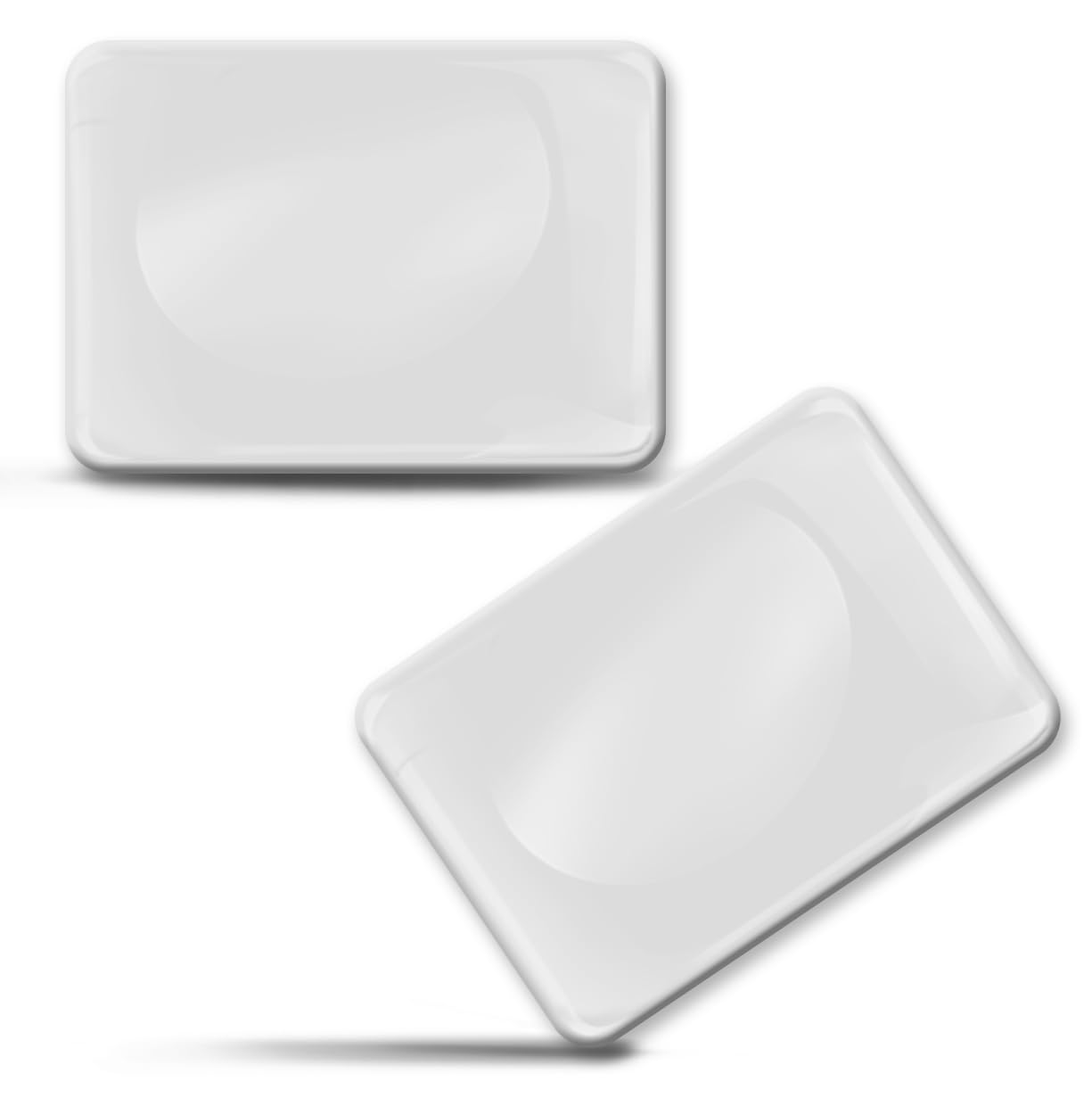 Skinoeu White 2 X 3D Gel Silicone Stickers Bumper Sticker Decals Badge Emblem Tuning For Car Motorcycle For Helmet Bike Sp 10 W