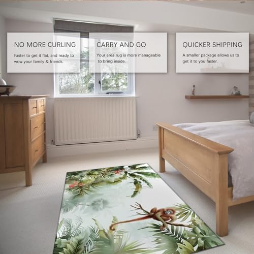 Tapis forêt tropicale lavable en machine zone animalière - 6
