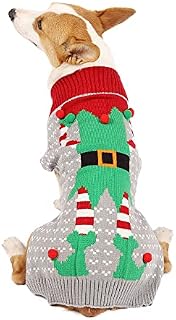 Filhome Pet Dog Christmas Jumper Sweater Pet Ugly Xmas Clothes Holiday Costume Warm Outfit Clothes for Puppy Cat Small Medium Large DogsL