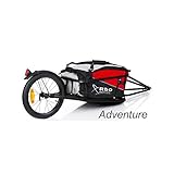 RBO Remolque de Bicicleta para Carga, Adventure, Desmontable y Plegable, Bolsa Impermeable. (Red)