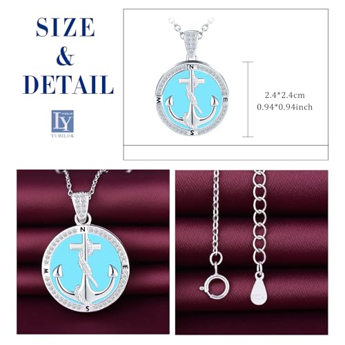 Collier ancre en argent sterling 925 Yumilok médaillon photo ciselé - 2