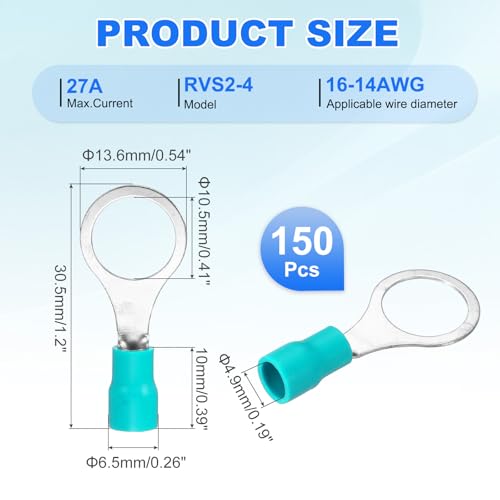 Cosses de batterie isolées RV2-10 pour câblage de tableaux électriques