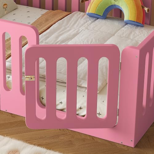 Image of Bellemave Full Montessori Floor Bed Frame,Pink