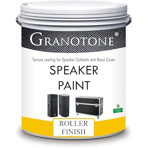 GRANOTONE Speaker Paint White 1 Quart Texture Coating for Speaker Cabinets, Road Cases, Metal & Furniture | Roller Application | Water-Based Finish | Professional Speaker Cabinet Refinishing Solution Cover