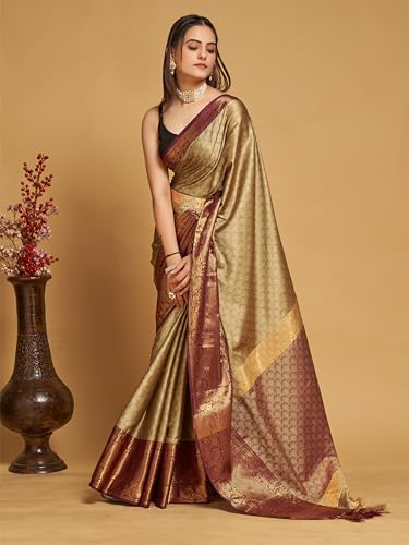 Image of Avantika Fashion Women's Woven Cotton Silk Art Silk Banarasi Saree With Blouse Piece