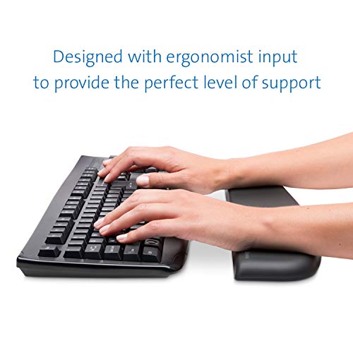 Image of Kensington ErgoSoft Wrist Rest for Standard Keyboards, Black (K52799WW) (Pack of 2)