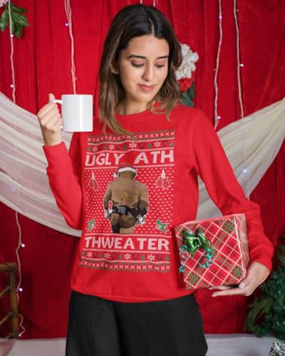 ALLNTRENDS Mike Tyson Merry Chrithmith Kith My Ath Funny Ugly Christmas Sweater Crewneck Sweatshirt3