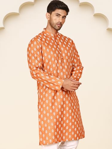 Image of Jompers Men's Cotton Regular Fit Casual Kurta