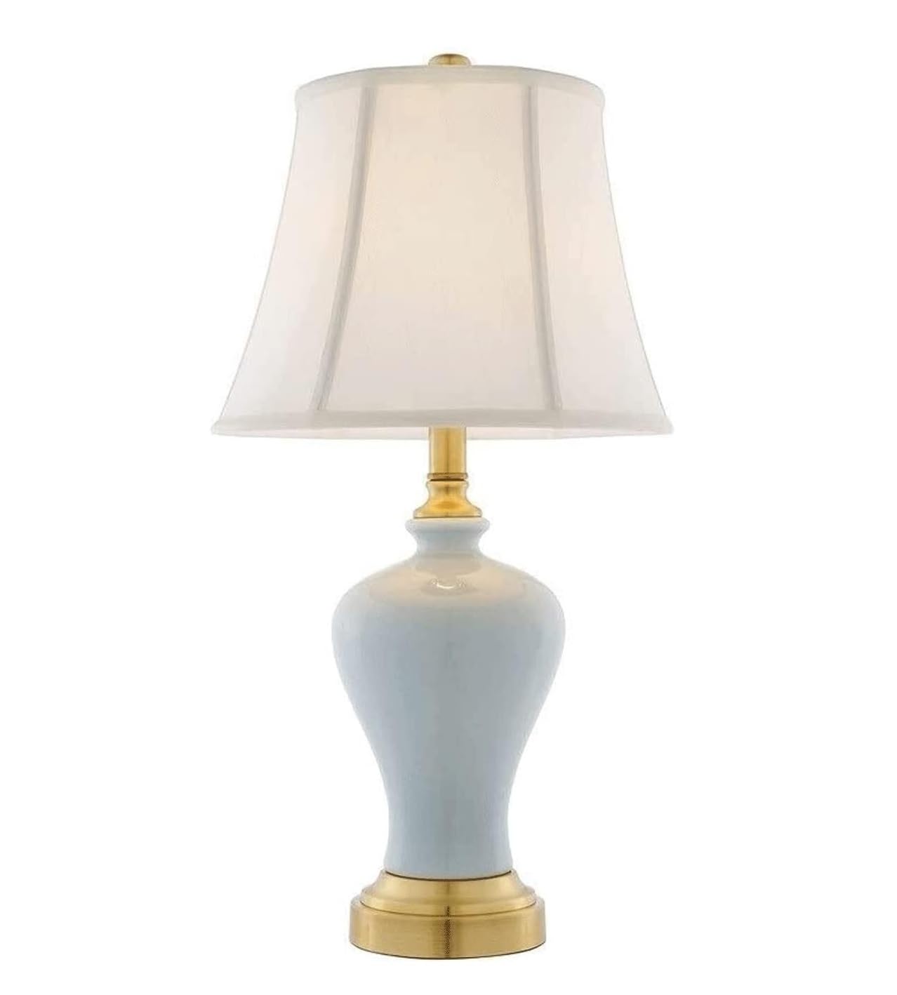 SGKOMN Desk Lamps For Reading American Style Table Lamp Ceramic Table Lamp Fabric Lampshade Nightstand Lamp For Living Room Bedroom Lamps For Living Room-A-Dimmer