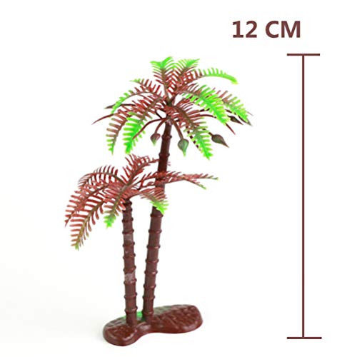HEALLILY 8 Pcs PlÃ¡stico Palmeira de Coco Em Miniatura Ãrvore de Coco Bolo de Coco DecoraÃ§Ã£o de Pa