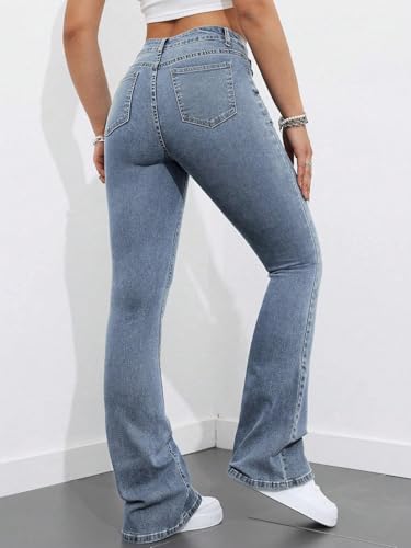 Image of KOTTY Women's Flared Jeans|High Waist Bootcut|Wide Leg|Bell Bottom Denim for Trendy & Comfortable Fit