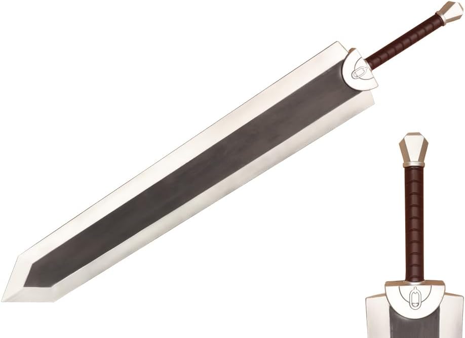 57 Inch Fantasy Anime Dragon Slayer Sword PU Foam Sword for Halloween Cosplay