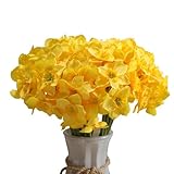 Meadey Artificial Flower Daffodil Silk Flowers Bouquet,12 Pcs,Spring Easter Flowers Decorative Home and Office Accent (Yellow)