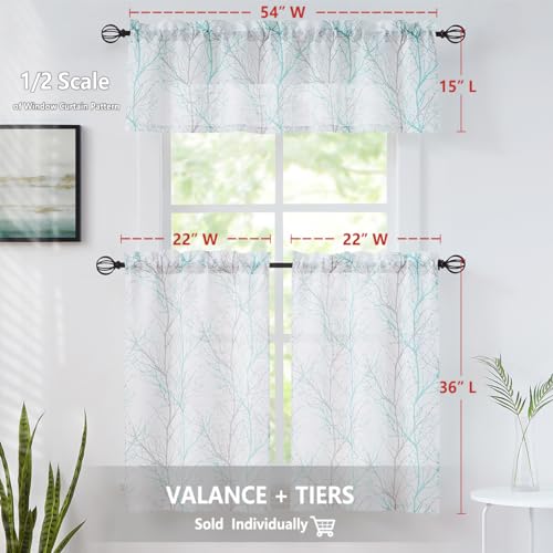 FMFUNCTEX-Blue-Kitchen-Curtains-36-Inches-Long-Grey-Tree-Print-on-White-Tier-Curtain-Set-for-Small-Windows-Basement-Room-Bathroom-Cafe-Curtains-Farmhouse-Rustic-Curtains-Rod-Pocket-2-Panels FMFUNCTEX Blue Kitchen Curtains 36 Inches Long Grey Tree Print on White Tier Curtain Set for Small Windows Basement Room Bathroom Cafe Curtains Farmhouse Rustic Curtains Rod Pocket 2 Panels